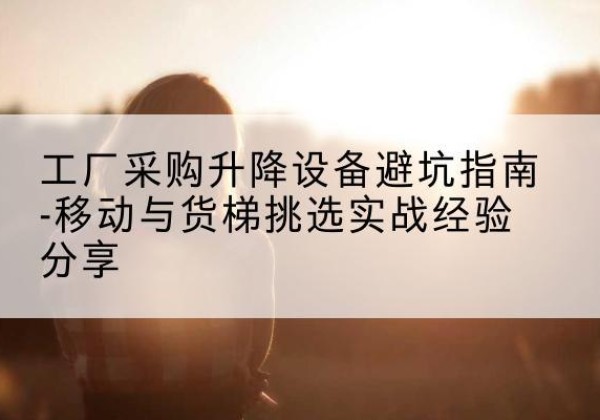 河西区移动式升降机怎么选-工厂采购升降设备避坑指南-移动与货梯挑选实战经验分享